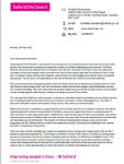Salford Council letter to parents re school opening 